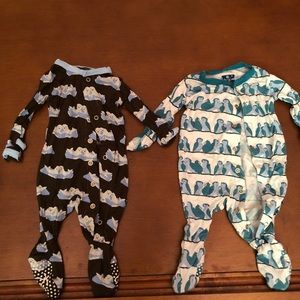 Kickee Pants pajama pair NB